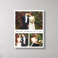 Moderne 3 Foto Collage Wedding