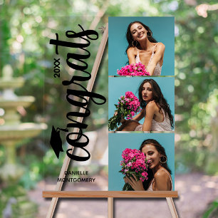 Moderne 3-Foto-Graduierungspartei Acrylschild