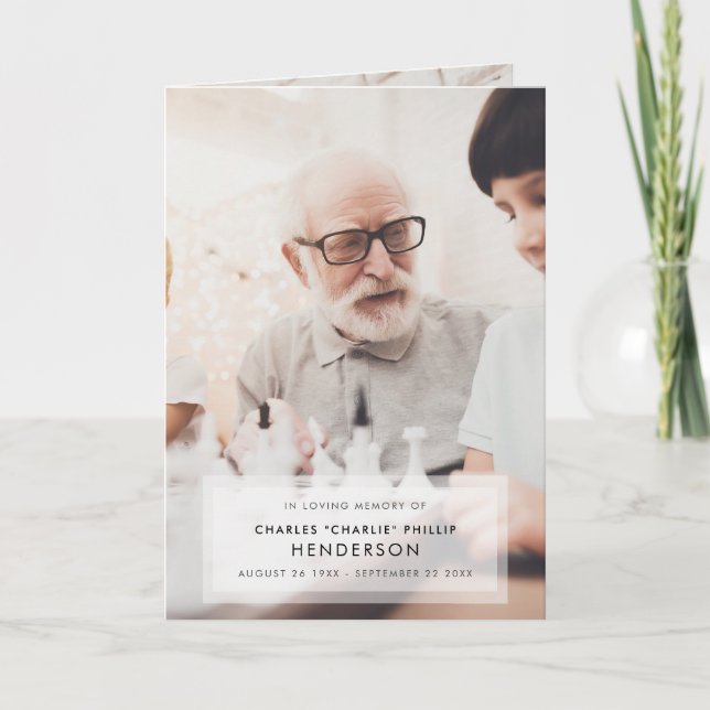 Moderne 3-Foto-handgeschriebene Skriptfalte für ge Programm (Vorderseite)