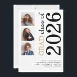 Moderne 3 Foto kühne 2025 Graduation Party Save The Date<br><div class="desc">Moderne 3 Foto kühne 2025 Graduation Party. Verfügbar in digitaler Form und gedruckt. Stilvolle Typografie und Multi-Foto-Design,  mit fett formatiertem Text,  rechts in Schwarz. Personalisieren Sie einfach die Erholung des Textes und ersetzen Sie die Fotos in den Vorlagen durch Ihre eigene quadratische Ausrichtung.</div>