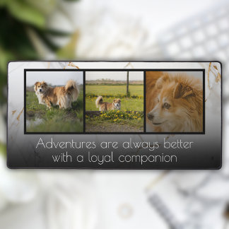 Moderne 3-FotoCollage Schreibtischunterlage