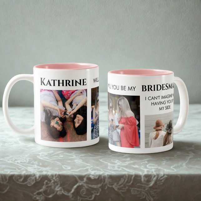 Moderne 3 Fotos überbrückte Vorschläge Geschenke Zweifarbige Tasse (Von Creator hochgeladen)