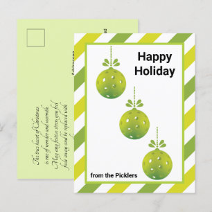 Moderne 3 Pickleballs Baubles, Sondertext Postkarte