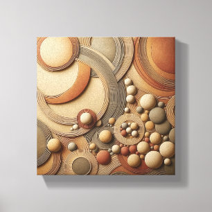 Moderne 3D-abstrakte geometrische Kunst - Konzentr Leinwanddruck