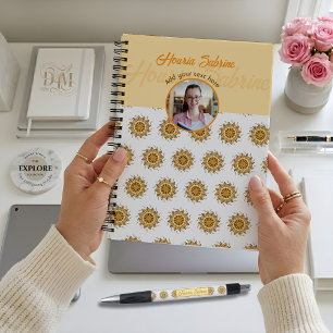 Moderne 3D Blush Orange Florale Mandala Doodle Fot Notizblock