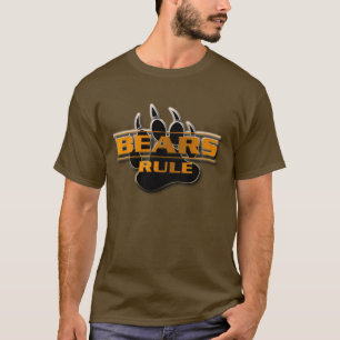 Moderne 3D-Effekt Design Bears Rule Bear Paw T-Shirt