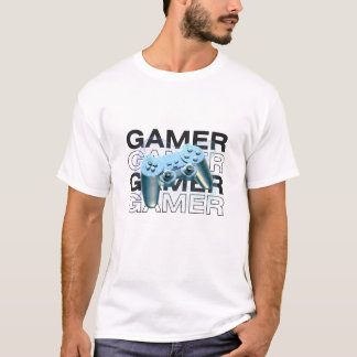 Moderne 3D-Gamer-Controller-Grafik T-Shirt