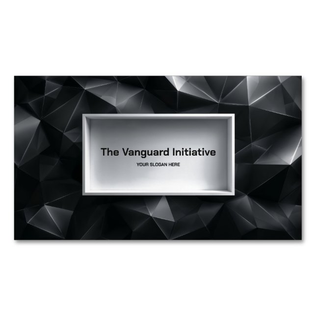 Moderne 3D-Geometrie mit geringer Pollänge Magnetische Visitenkarte (Vorderseite)