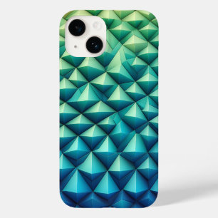 Moderne 3D-Geometrie-Pyramiden-Handyhülle - Türkis Case-Mate iPhone 14 Hülle