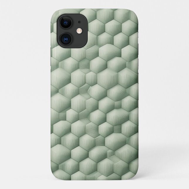 Moderne 3D-Geometrie-Sechseck-Textur - Elegantes S Case-Mate iPhone Hülle (Rückseite)