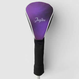 Moderne 3D Lila Abstrakte Geometrische Benutzernam Golf Headcover