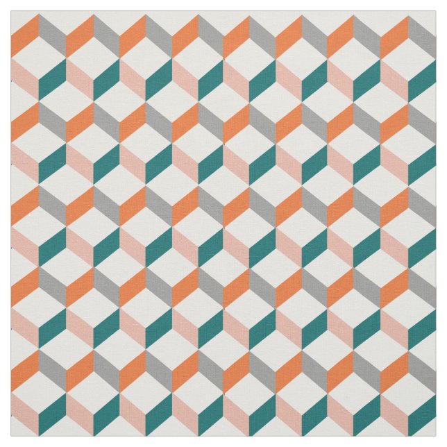 Moderne 3D-optische Illusion Gemustert Stoff (Muster)