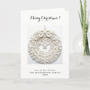 Moderne 3D-Papier-Schneide-Kranz Weihnachten Karte