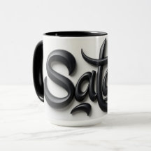 Moderne 3D-Salam-Grüße | Fett Schwarz & Weiß