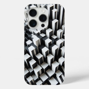 Moderne 3D-Schwarz-Weiß-Geometrie-Handyhülle Case-Mate iPhone Hülle