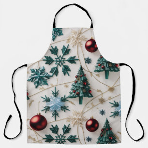 Moderne 3D-Weihnachtsdekoration 2 für jede Hausfra Schürze