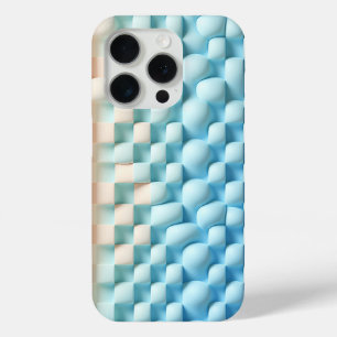 Moderne 3D-wellige blaue und cremefarbene Handyhül Case-Mate iPhone Hülle