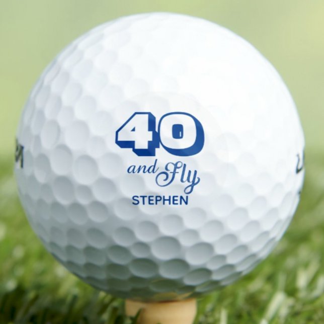 Moderne 40. Geburtstagsbälle Party 80er Golfball (Von Creator hochgeladen)