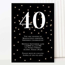 Moderne 40. Geburtstagsfeier-Party Einladung