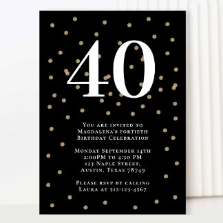 Moderne 40. Geburtstagsfeier-Party Einladung
