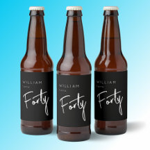 Moderne 40. Vierzigste Männer Geburtstag schwarz