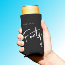 Moderne 40. Vierzigste Männer Geburtstag schwarz