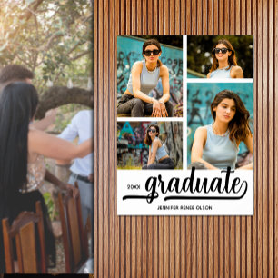 Moderne 4-Foto-Graduierungspartei Poster
