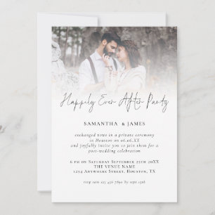Moderne 4-Foto-Happily-Ever-After-Hochzeit Einladung