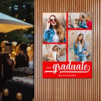 Moderne 4 Fotos mit rotem Abschluss