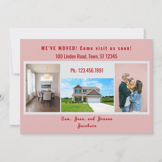 Moderne 4 Fotos Wir haben bewegte Ankündigung (Vorderseite)