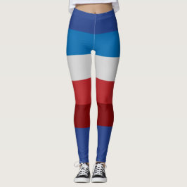 Moderne 4. Juli Retro Multicolor gestreift Leggings