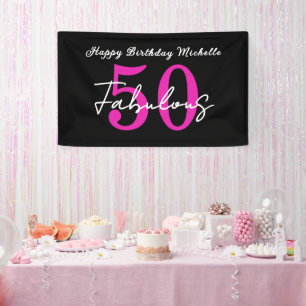 Moderne 50. Geburtstagsfeier 50 und Fabelhafte Par Banner