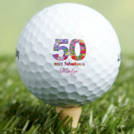 Moderne 50. Geburtstagsgolfbälle 50 und fabelhafte Golfball