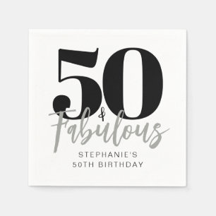 Moderne 50 und fantastische kühne 50. Geburtstagsf Serviette