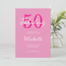 Moderne 50 und fantastische rosa 50. Geburtstagsfe