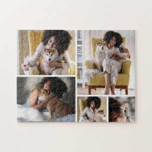 Moderne 5-Foto-Collage-Jigsaw-Puzzle Puzzle