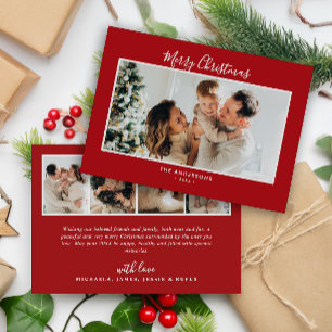 Moderne 5-Foto-Handschrift Frohe Weihnachten