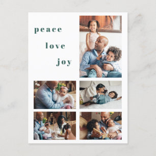 Moderne 5-Foto-Kollektion Feiertagspostkarte