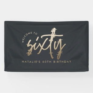 Moderne 60. Geburtstag einfach, stilvoll und elega Banner