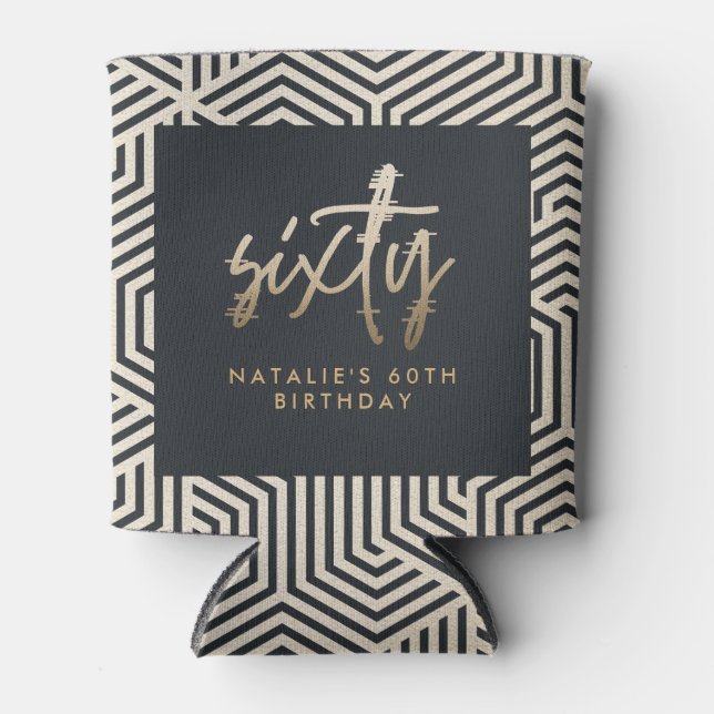 Moderne 60. Geburtstag einfach, stilvoll und elega Dosenkühler (Vorderseite)