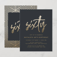 Moderne 60. Geburtstag einfach, stilvoll und elega