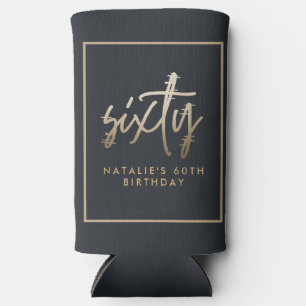 Moderne 60. Geburtstag einfach, stilvoll und elega Selters Dosenkühler