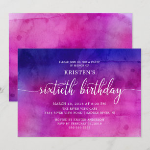 Moderne 60. Geburtstagsparty Einladung