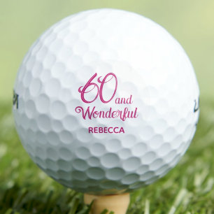 Moderne 60. Geburtstagsparty mit einfachen rosa Go Golfball