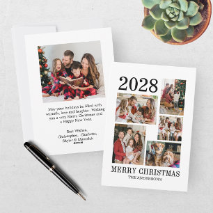 Moderne 6-Foto-Collage Weihnachts-Feiertagskarte Feiertagskarte