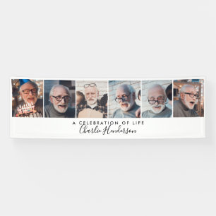 Moderne 6-Foto individuelle Text-Trauerbanner Banner