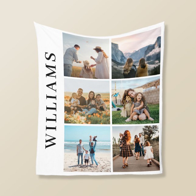 Moderne 6 FotoCollage Fleecedecke (Von Creator hochgeladen)