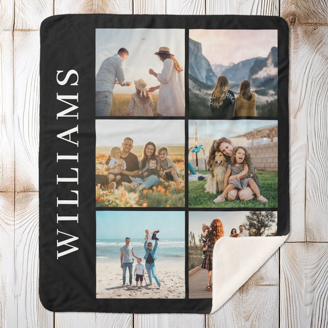 Moderne 6 FotoCollage Sherpadecke (Von Creator hochgeladen)