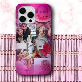 Moderne 6 Fotolage Hot Pink Gradient Case-Mate iPhone Hülle