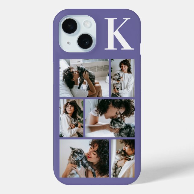 Moderne 6 Haustier Foto Lila Case-Mate iPhone Hülle (Rückseite)